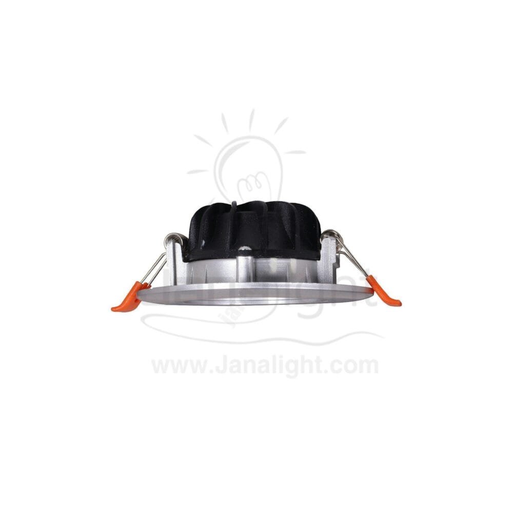 كشاف 7 وات كومبكت وورم حلق فضي جنى لايت plastic warm compact 7 watt downlight